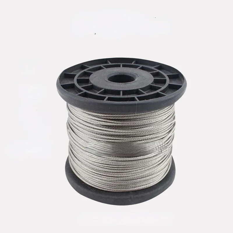 304 Stainless Steel Flexible Soft Wire Rope, Fishing Line, DIY Jewelry Thread, 1x7, 7x7, Dia 0.1, 0.15, 0.2, 0.3-2mm