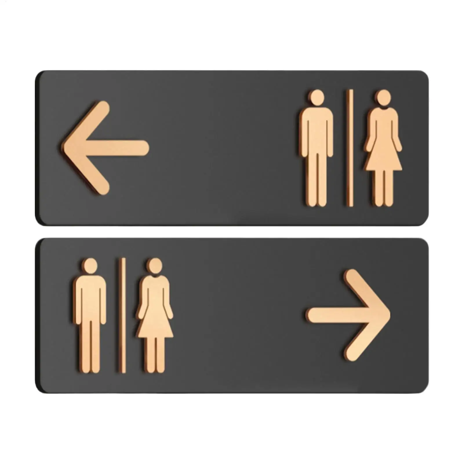 1pc Modern Restroom Sign Self-Adhesive Acrylic Bathroom directional Signage Gender Neutral Toilet Sign For Business Home Hotel