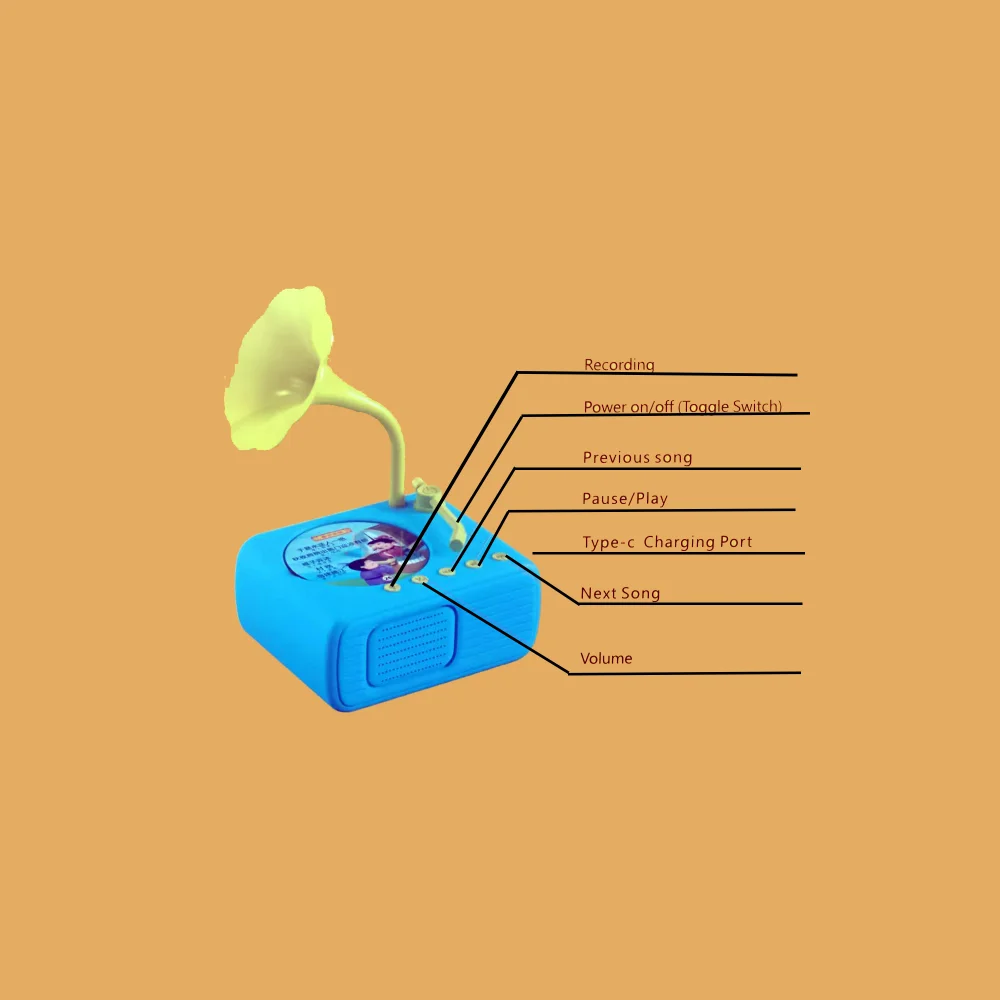 مشغل موسيقى للأطفال لعبة جراموفون التعليم المبكر ألعاب رواية القصص الحسية للأطفال سجل الفونوغراف 96 بطاقة #5