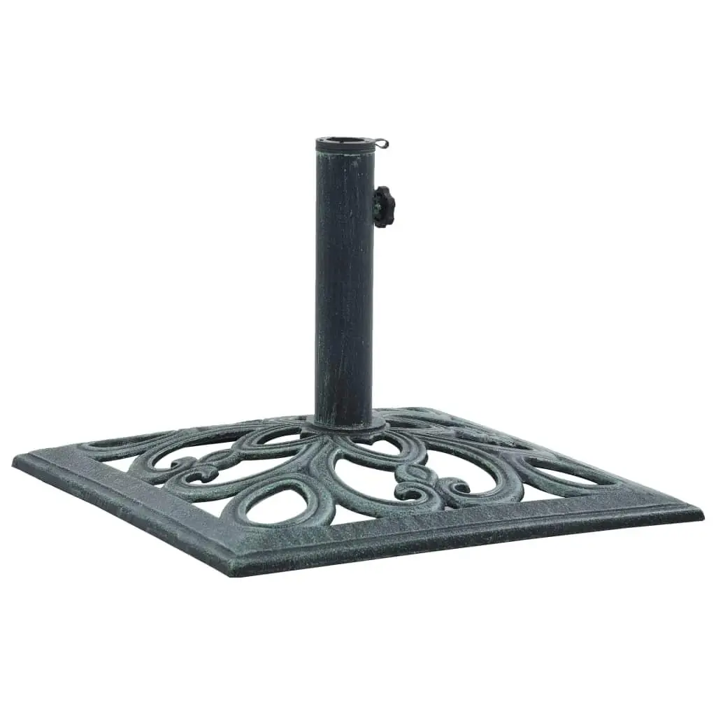 

Heavy-Duty Green Umbrella Base 26.5 lbs - Durable 19.3 Cast Iron Stand for Patio Use