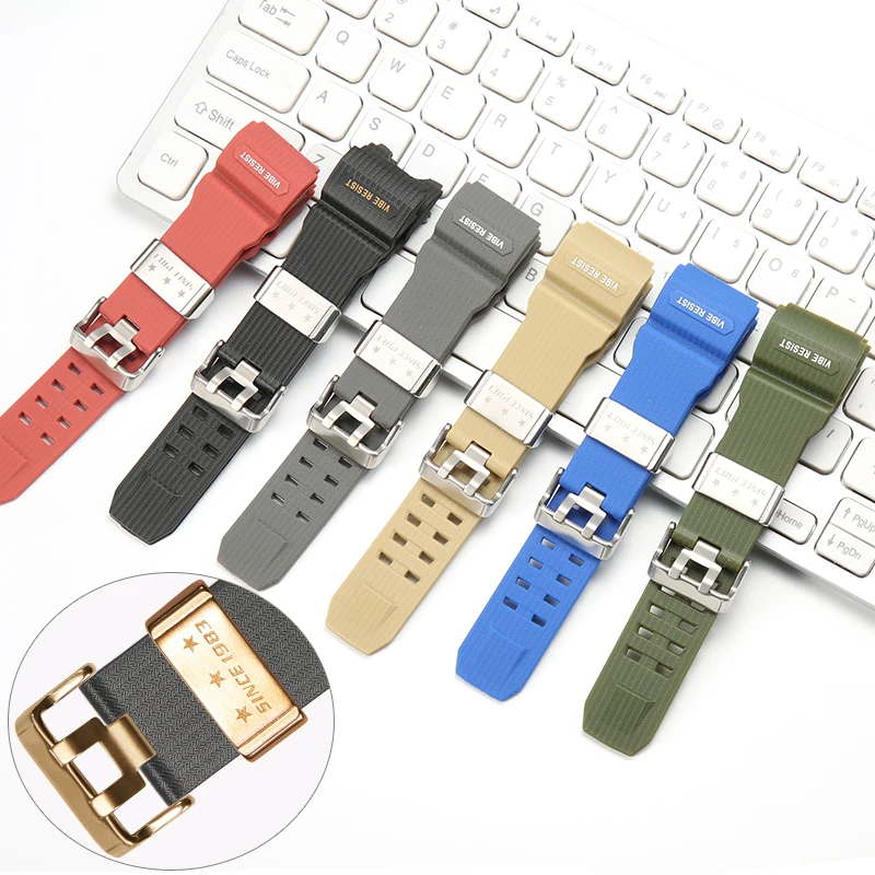 

Colorful Resin Watch Accessories Suitable For Casio GWG-1000 Refit Strap Men's Sports Waterproof Rubber Watch Band