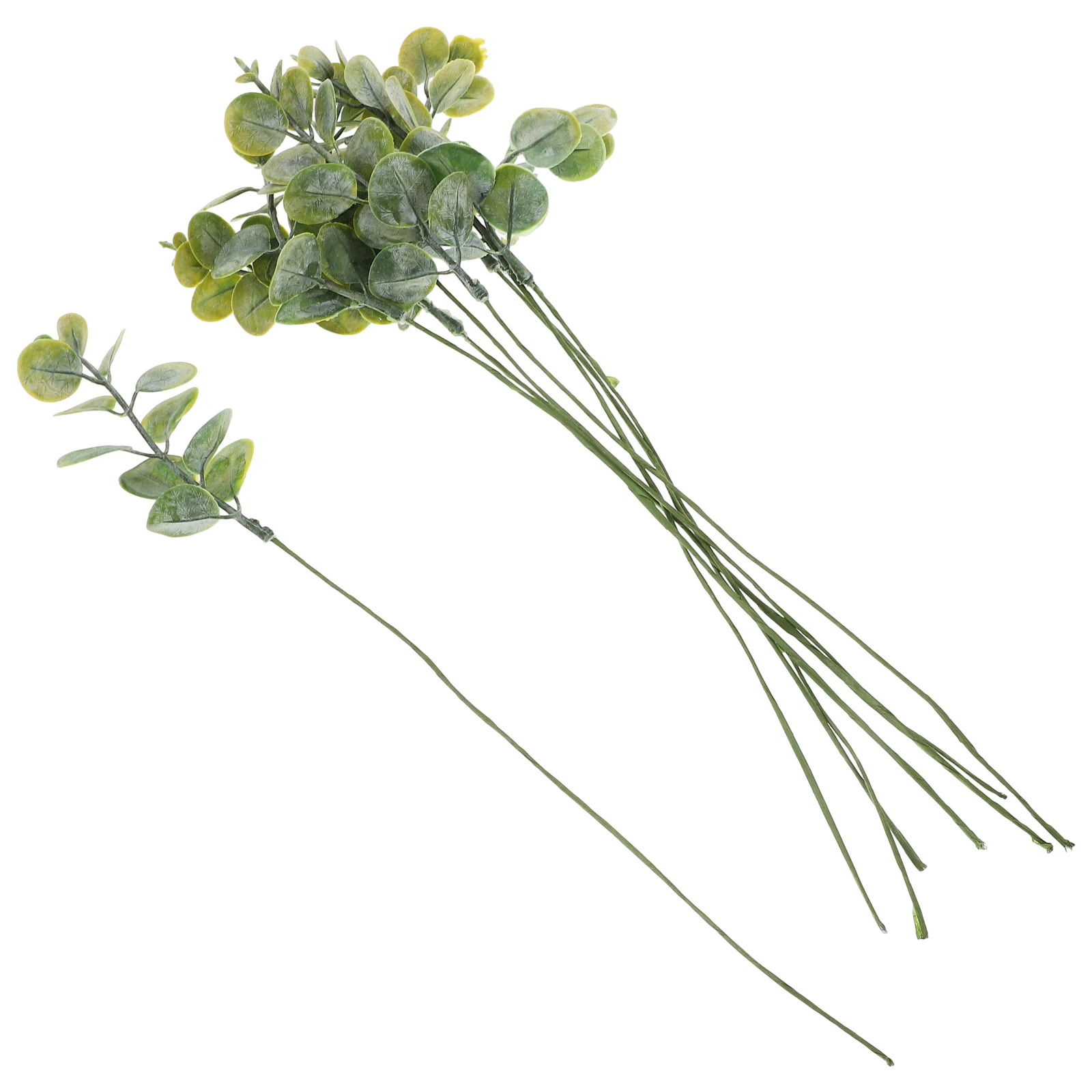 

10 Pcs Eucalyptus Leaf Stems Party Decoration Green Faux Branches Wedding Home Decor Party naments Bohemian Plants