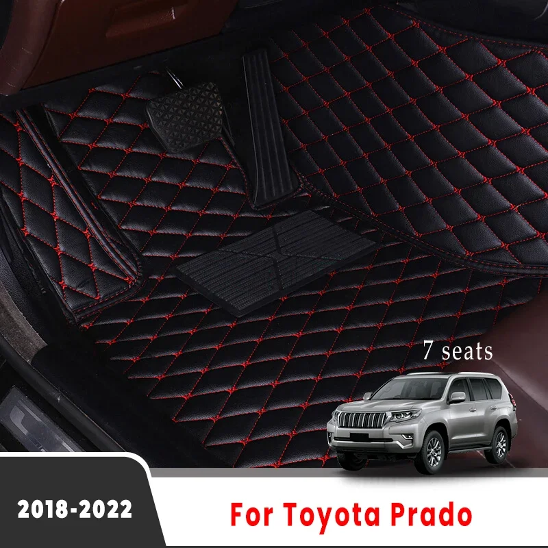 

LHD For Toyota Land Cruiser Prado 150 2022 2021 2020 2019 2018 (7 Seater) Car Floor Mats Accessories Custom Covers Interior Part