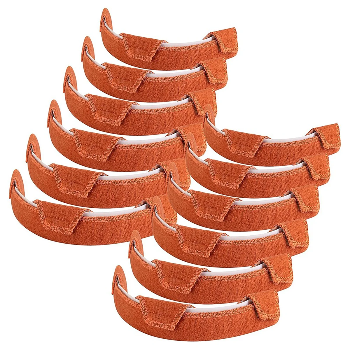 ممتاز! عصابة رأس ذات قبعة صلبة - قبعة صلبة قابلة للغسل من القطن، بطانة ذاتية اللصق، قبعة صلبة قابلة لإعادة الاستخدام، وسادات عرق 12 قطعة