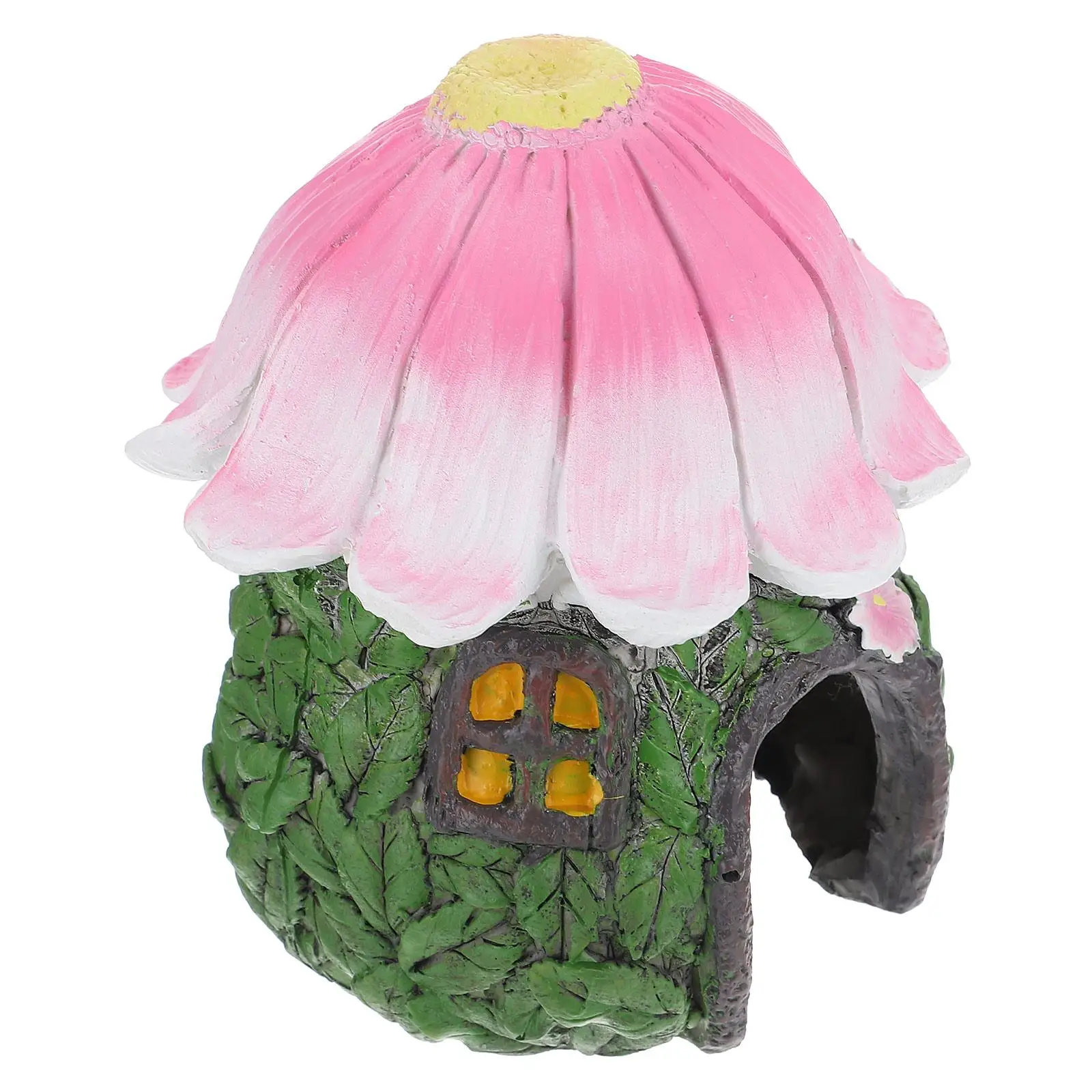 

Flowers Hide House Fish Tank Landscaping Resin Aquarium Ornaments Plant Decoration