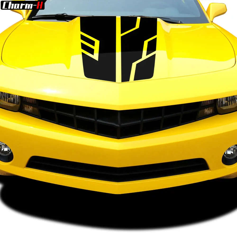 Car Racing Sport Bonnet Decal Hood Accent Stripes Decal Vinyl Compatible with Chevrolet Camaro 2010-2015 Graphics