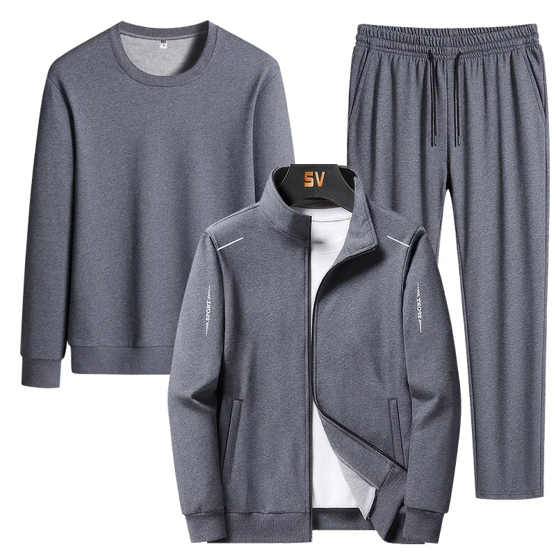 Männliche Trainings anzug Jacke Männer Set große Größe 6xl 7xl 8xl Mode neue Herbst Winter Homme Anzug Sweatshirt Jogging hose Herren Set