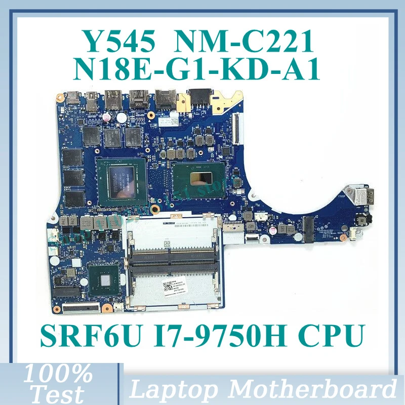 

NM-C221 With SRF6U I7-9750H CPU Mainboard 5B20S42289 For Lenovo Y545 Laptop Motherboard N18E-G1-KD-A1 RTX2060 100%Full Tested OK