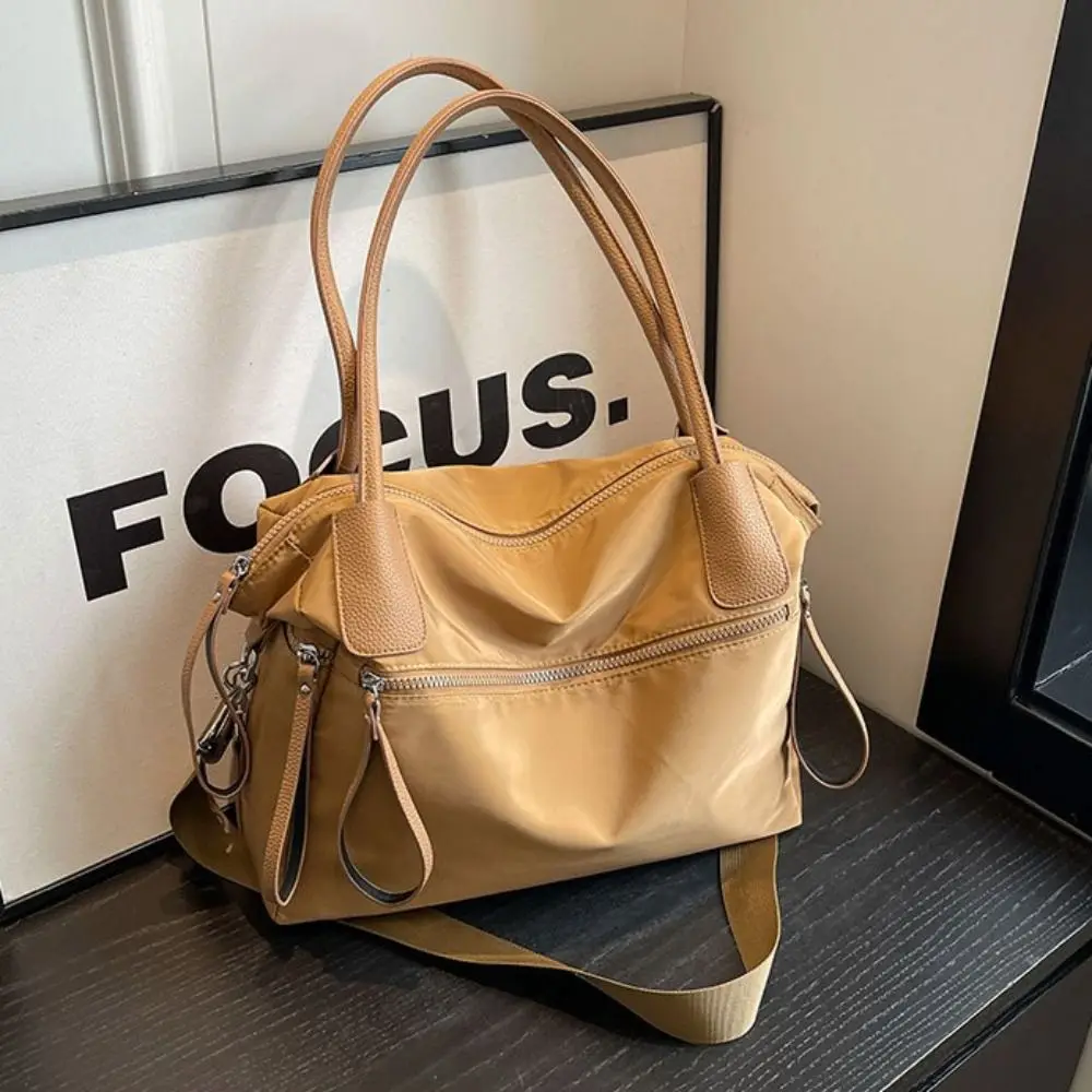 

Multifunctional Nylon Tote Bag Casual Large Capacity Commuting Shoulder Bag Portable Waterproof Fitness Training Bag Women