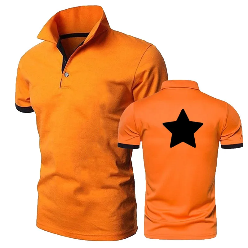 Tractor agriculture men's polo shirt stand up collar breathable sports summer versatile short sleeved polo shirt