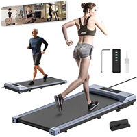 2.5HP low-noise walking mat running and jogging machine with remote control 2-in-1 portable treadmill for home and office use