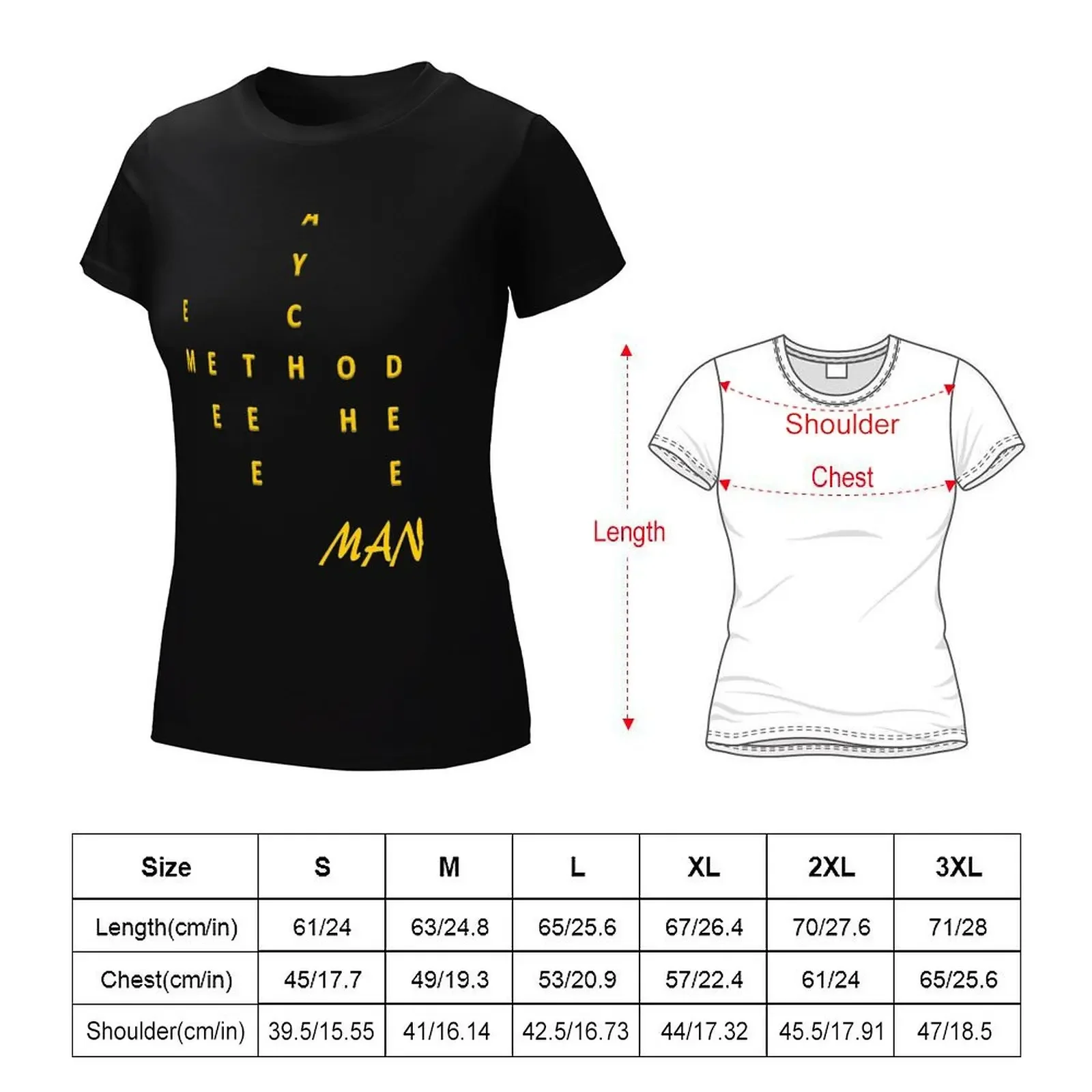 Method Man T-shirt Blouse Female clothing lady clothes Top Women