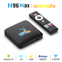 Amlogic S905L3 Android 14.0 H96 MAX TV Box 4K HD Output 100M/Lan 2.4G&5G Dual WiFi BT4.0+ Google Voice Assistant Android Tvbox