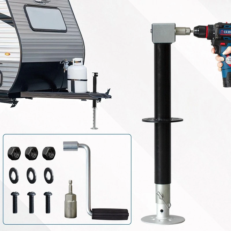 

5000 pound side-crank trailer jack, yacht RV modified car support legs, hand crank telescopic support frame