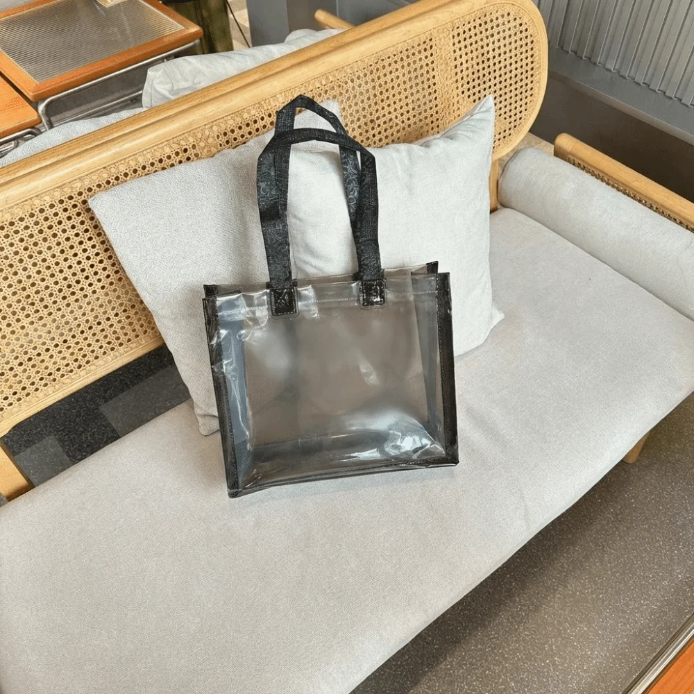Bolsas de PVC Resistentes al Agua para Festivales de Rociado de Agua, Bolsas de Mano Transparentes de Plástico Duradero, Bolsas Reutilizables de PVC Impermeables para Tiendas de Ropa