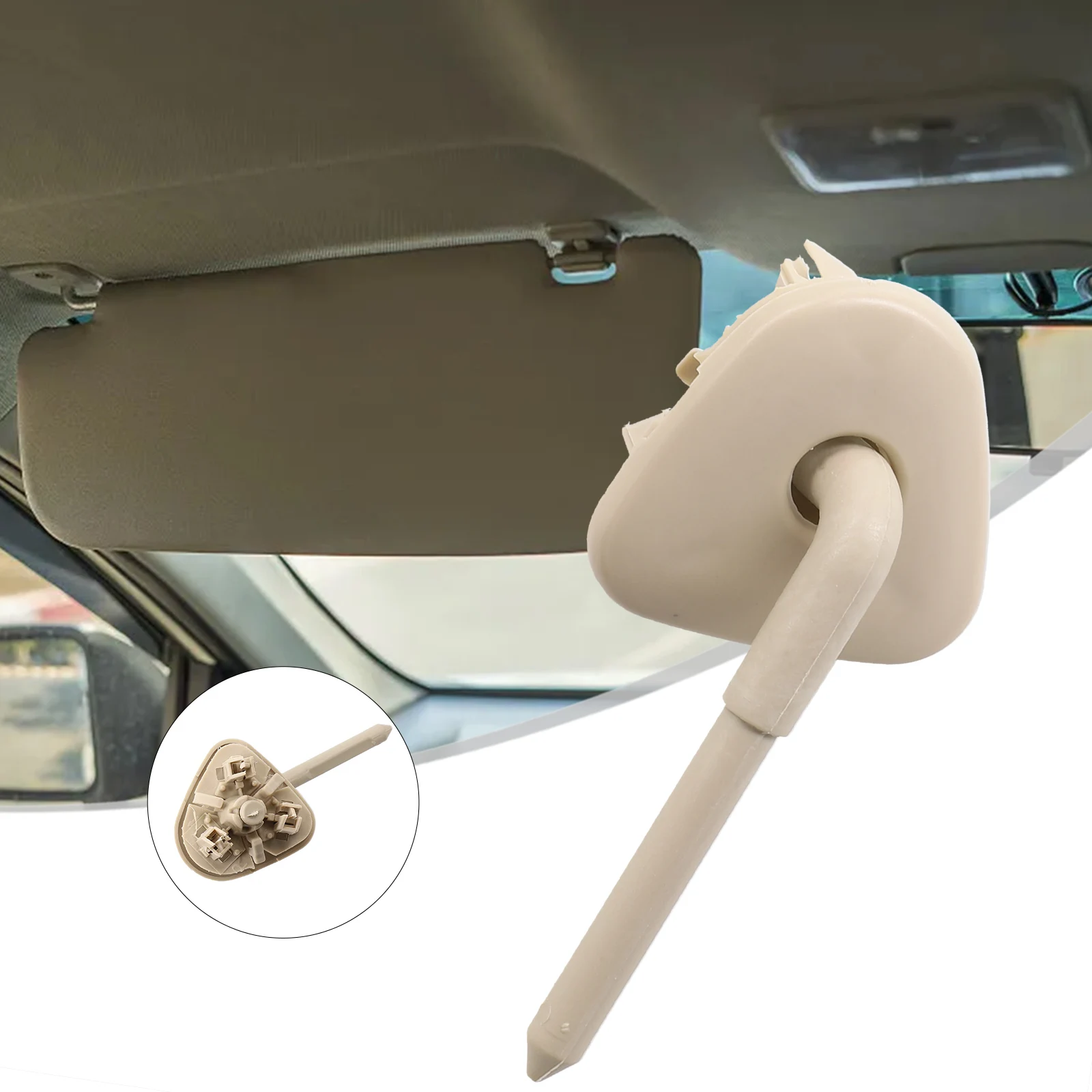 

Beige Car Sun Visor Fixed Clip For BYD F3 F3R Sun Visor Rotation Shaft For Corolla 2003-12 Rotation Shaft Car Accessories Plasti