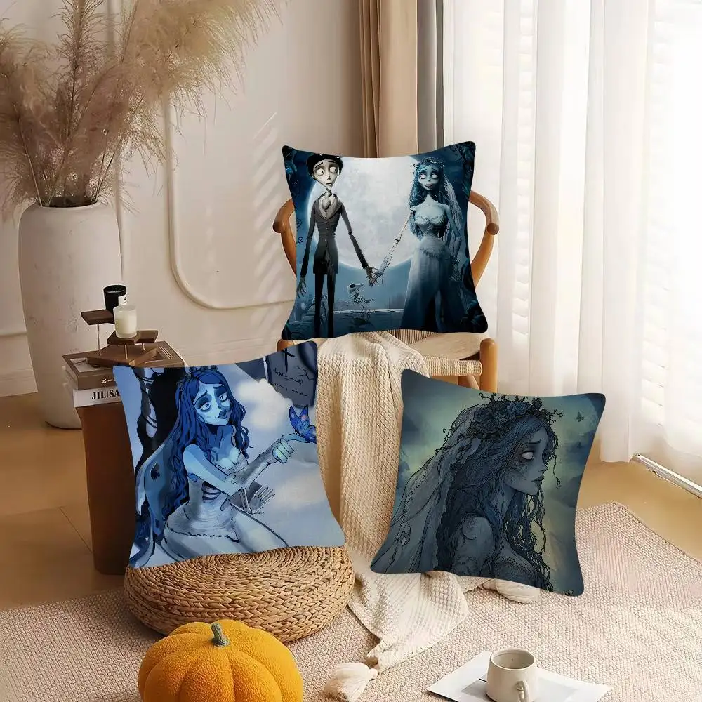 Anime Corpse Bride Game For Cartoon Print Peripheral Pillow Case Cushion Cover Home Decor Birthday Gift Pillowcover