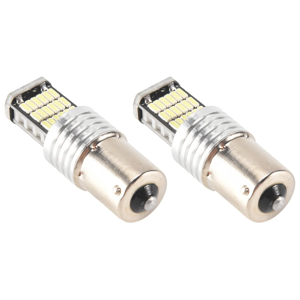 مصباح خلفي لفرامل السيارة عالي الطاقة ، 2X ، 1156LED ، كانبوس 15 SMD ، BA15S ، P21W ، أبيض ،