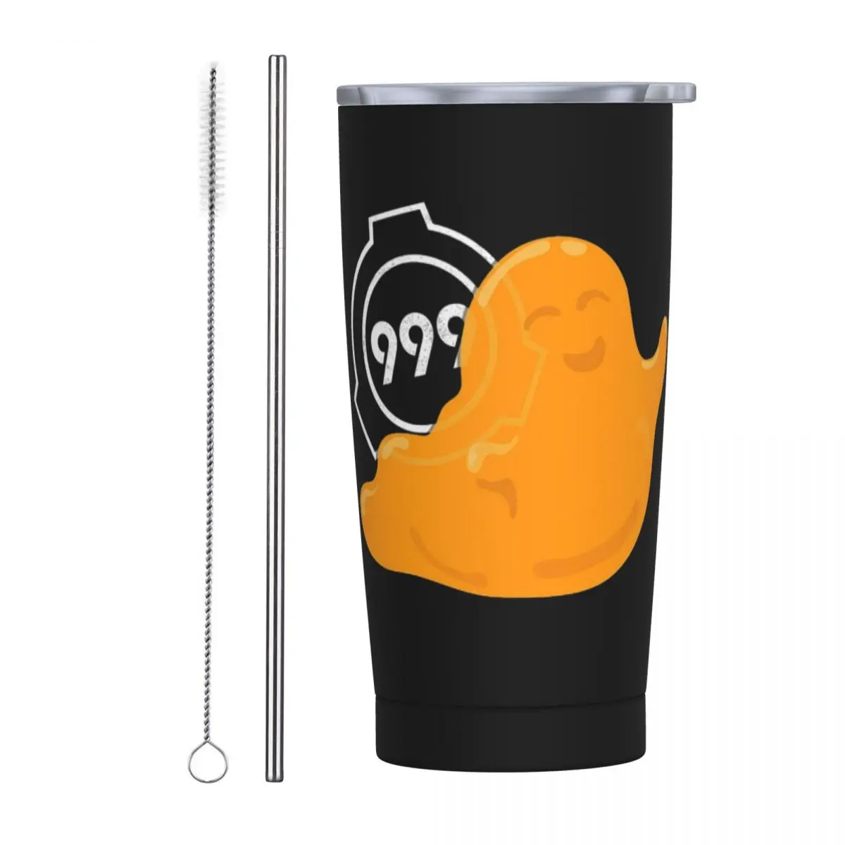 SCP-999 The Tickle Monster Stainless Steel Tumbler Vacuum Insulated Mug Thermal Cold Bottle Straw With Lid 20oz