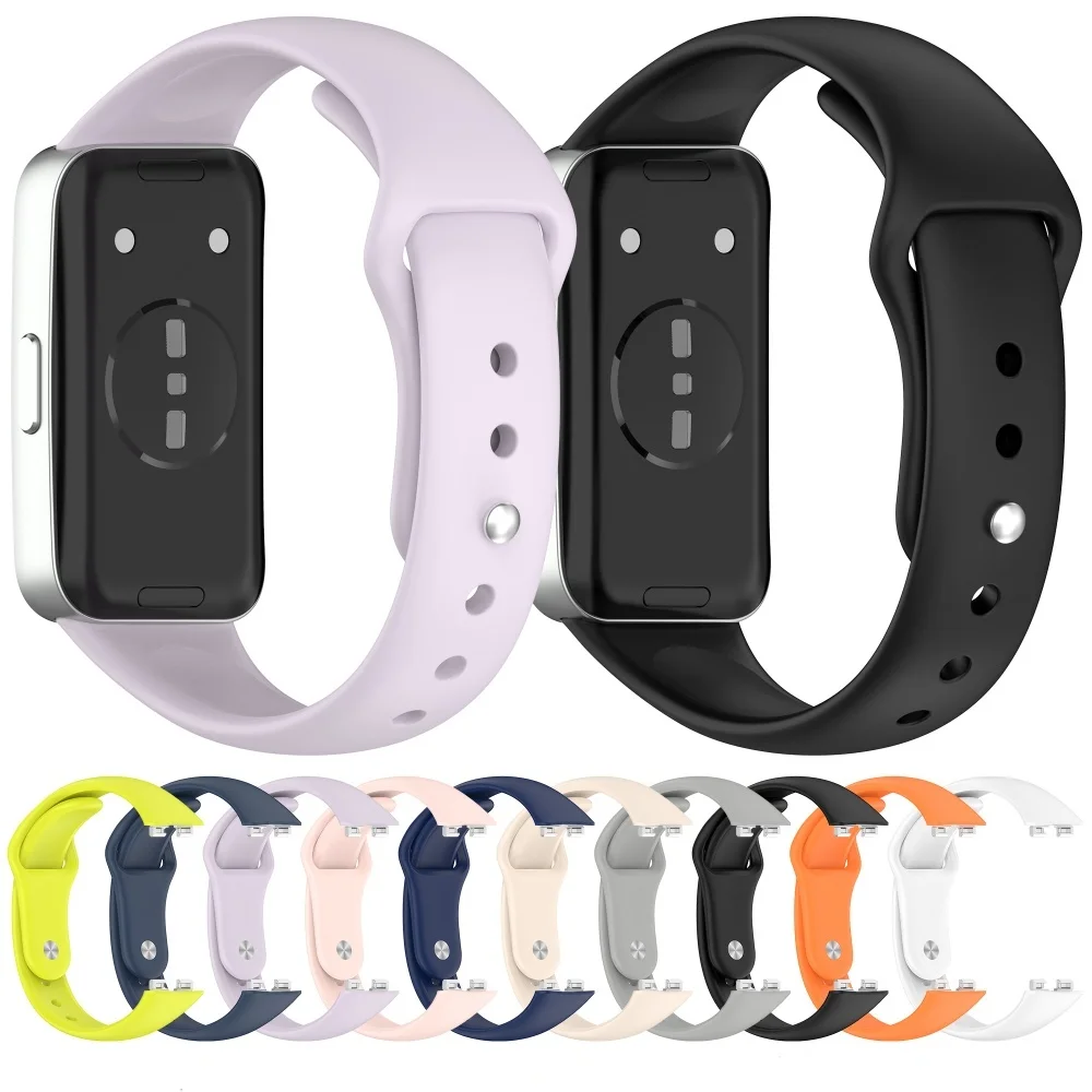 화웨이 밴드 10 10NFC 9 9NFC 8 8NFC 시계 스트랩 소프트 팔찌 방수 벨트 시계 밴드에 대한 실리콘 시계 밴드 팔찌