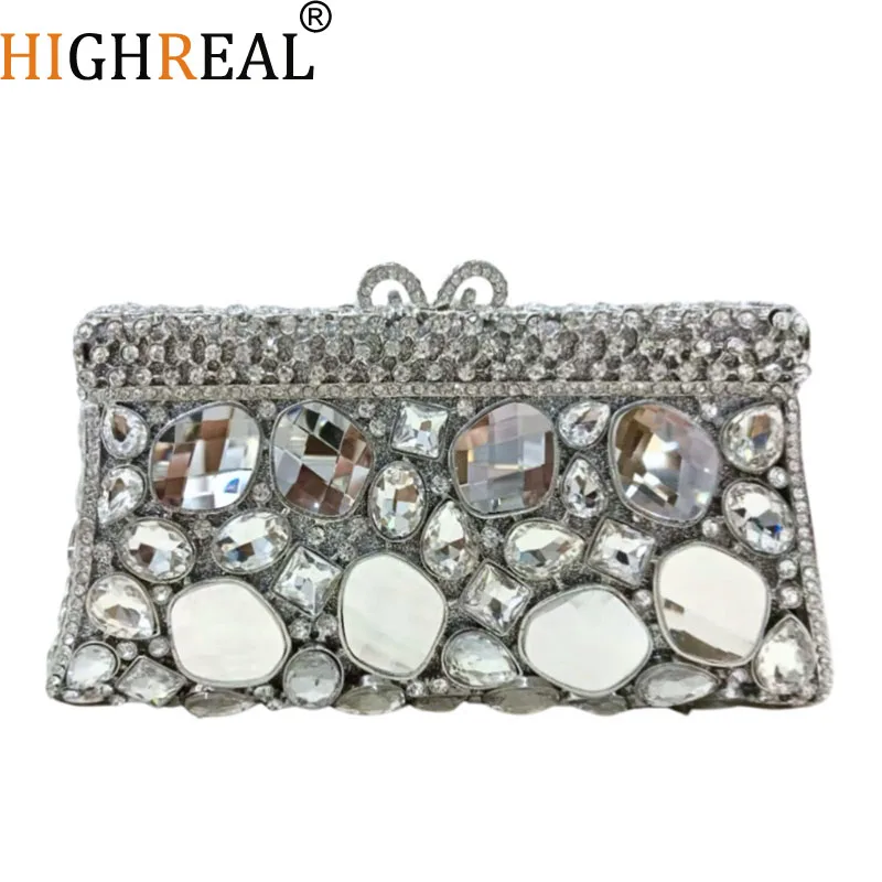 

Вечерние сумки со стеклянными кристаллами, женские великолепные бутиковые клатчи с драгоценными камнями, кошельки для свадебной вечеринки, женские элегантные сумки