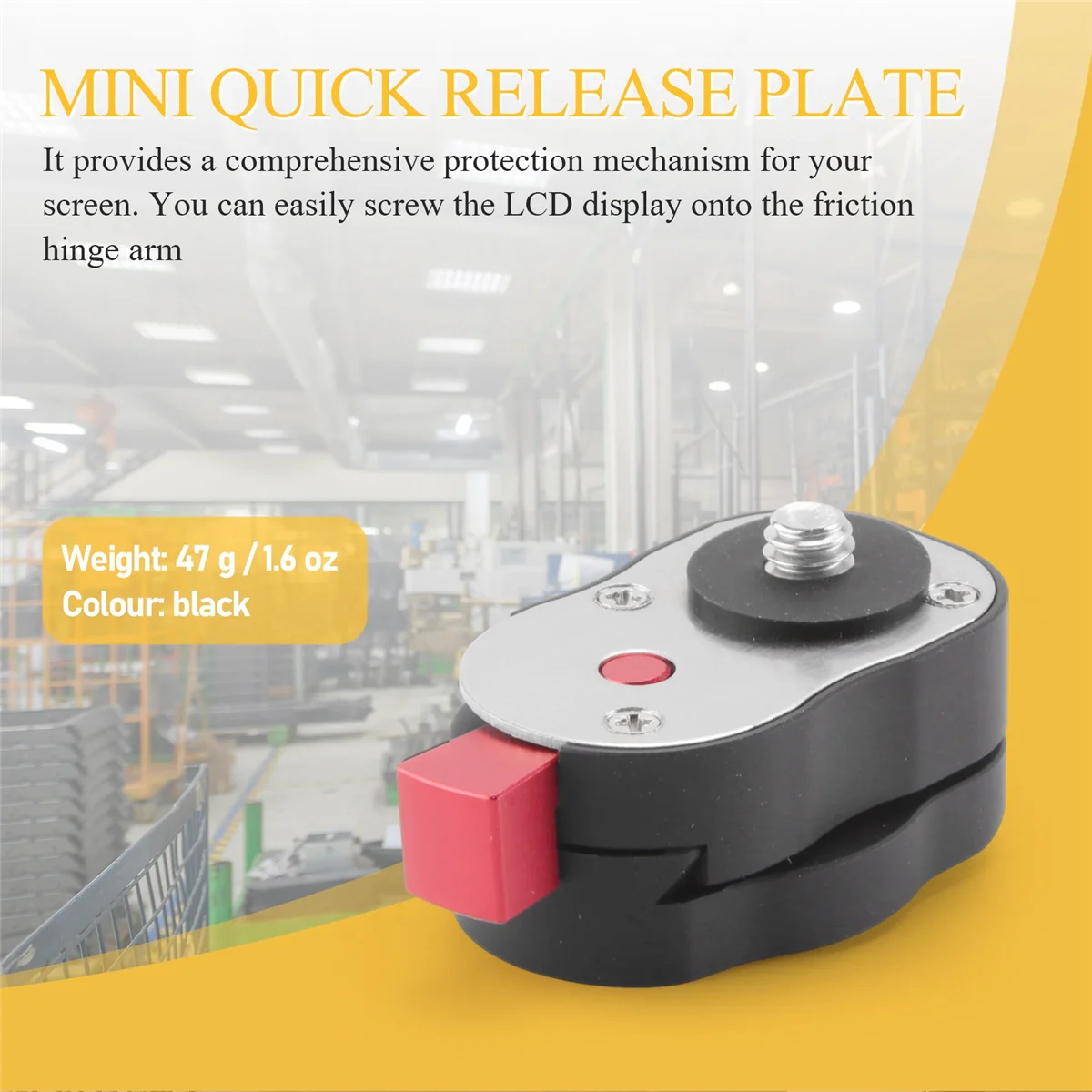 Field Monitor Quick Release Plate สําหรับ LCD Monitor Magic Arm ไฟ LED กล้องกล้องวิดีโอ Rig พร้อมสกรู 1/4 นิ้ว