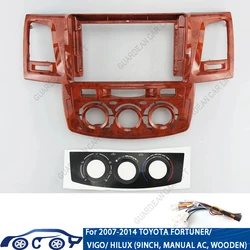 9 pollici per Toyota Hilux Fortuner 2005-2014 autoradio fascas Android GPS MP5 Stereo Player 2 Din Head Unit Panel Dash Frame Trim