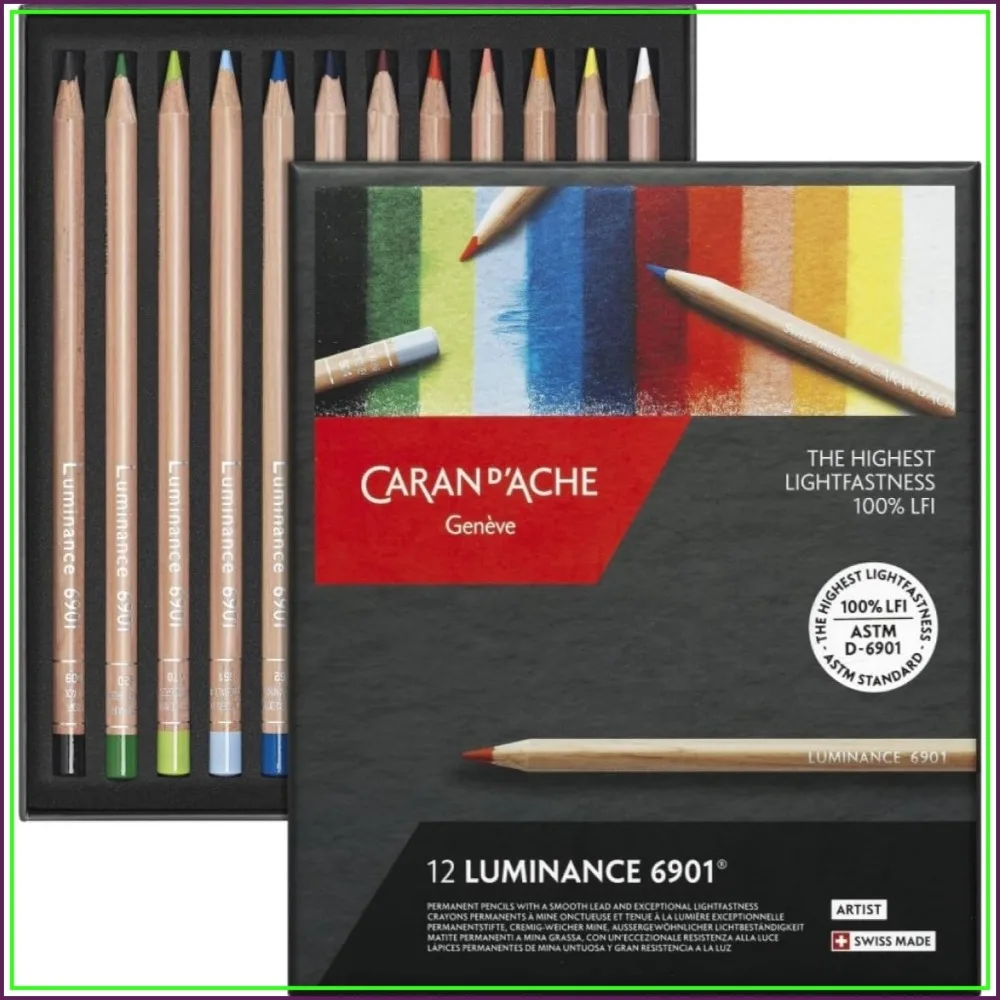 

Luxury Colored Pencils Set of 12 - Professional Artist Grade for Adults