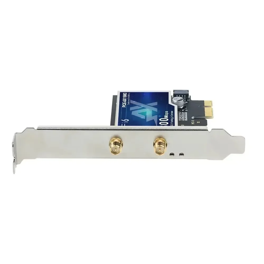 Adaptor WiFi 6 PCIe 1800Mbps Adaptor PCIe Desktop Nirkabel BT5.2 802.11AX Dual Band 2.4G/5G Kartu WiFi untuk Win10/11