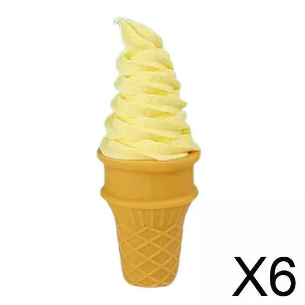 

Simulation Fake Ice Cream Cone PVC Food Model Pretend Dessert Prop for Kids Room Display Party Decor