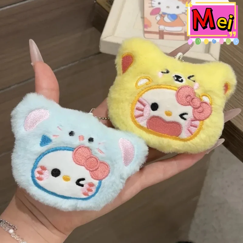 พวงกุญแจตุ๊กตาแมวน่ารัก ผลไม้สร้างสรรค์ แอปเปิ้ล สตรอว์เบอร์รี สายคล้องกระเป๋า ตุ๊กตาการ์ตูนติดรถ ของขวัญวันคริสต์มาส วันเกิด