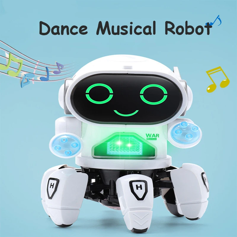 

Dance Robot 6 Claws Octopus Robot Electric Pet Musical Shining Toys Educational Interactive Toys Children‘sToy Gift Digital Pet