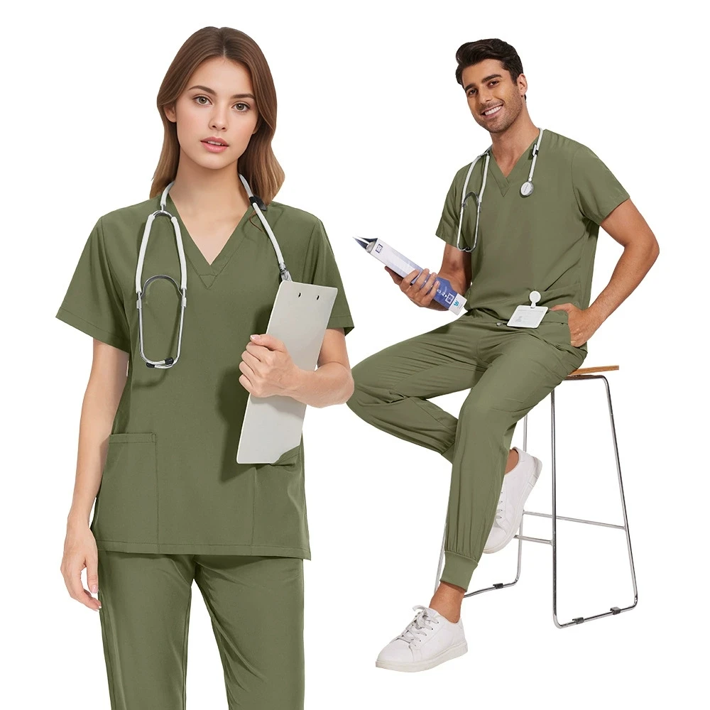 Doctor Nurse Surgical  Medical Scrubs Uniforms Women Men Jogger Set Hospital Accessories Operating Room Wholesale Price Lab Coat