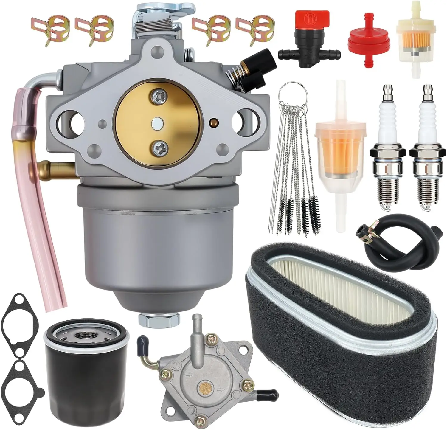 

Карбюратор 15003-2349, совместимый с двигателем Kawasaki FC420V, 4-тактный, с топливным насосом и масляным фильтром