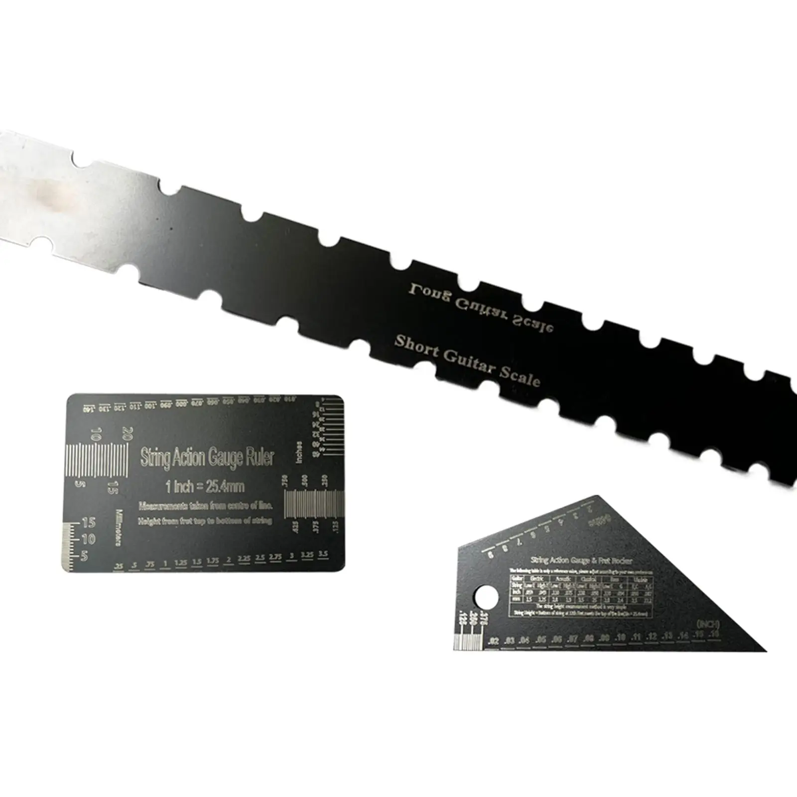 Guitar Tools Luthier Measuring Ruler Neck Straight File Fret Leveling Beam Kit for Acoustic and Electric Guitars