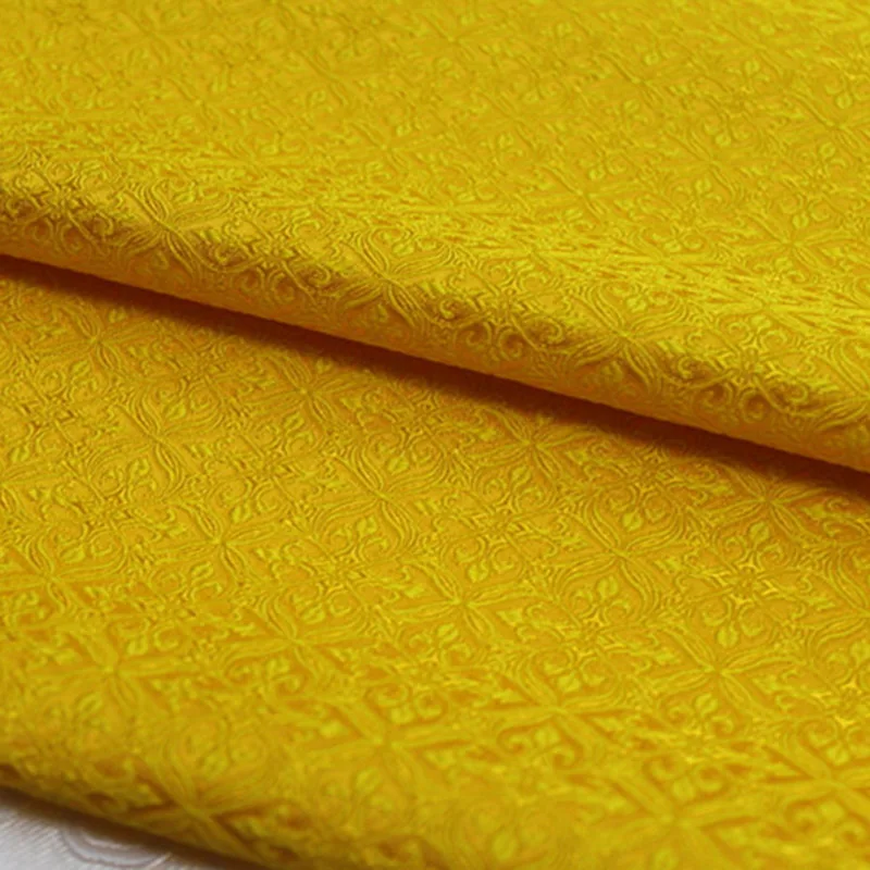 Chinese Style Brocade Silk Satin Jacquard Fabric For Cheongsam Kids Clothing Mongolian Robe Stage Costume DIY Sewing Material