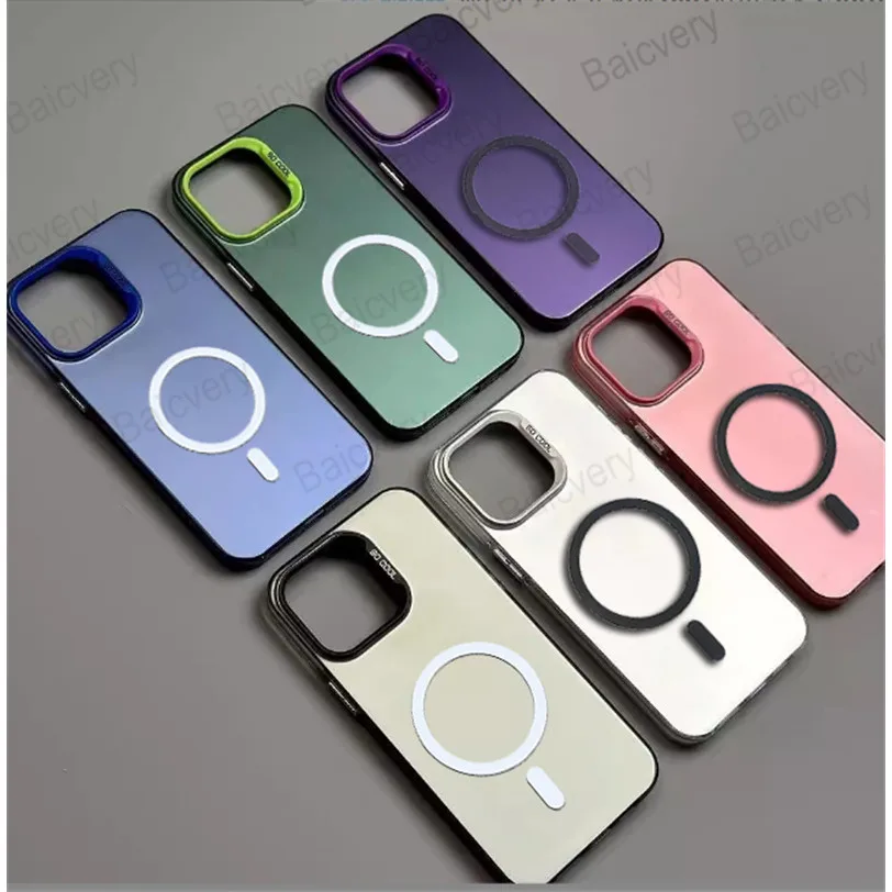 Capas For Samsung Galaxy A06 SM-A065M Colorful Anti-Fingerprint IMD Cover With Magnetic Sticker