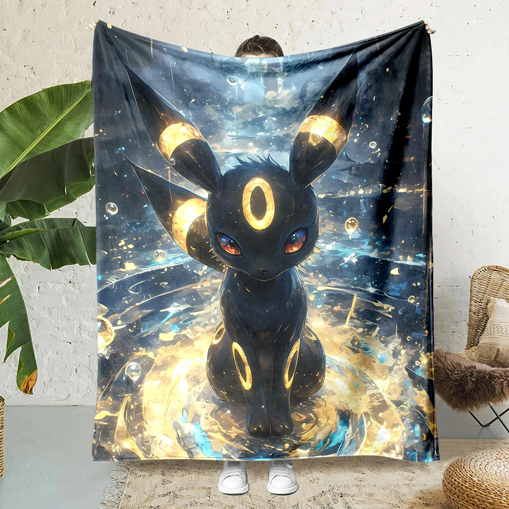 

1 шт. Японское аниме-одеяло E-Eevee Umbreon, мягкое плюшевое одеяло с мультяшными персонажами, плед для дивана, офиса, пикника, пляжное полотенце