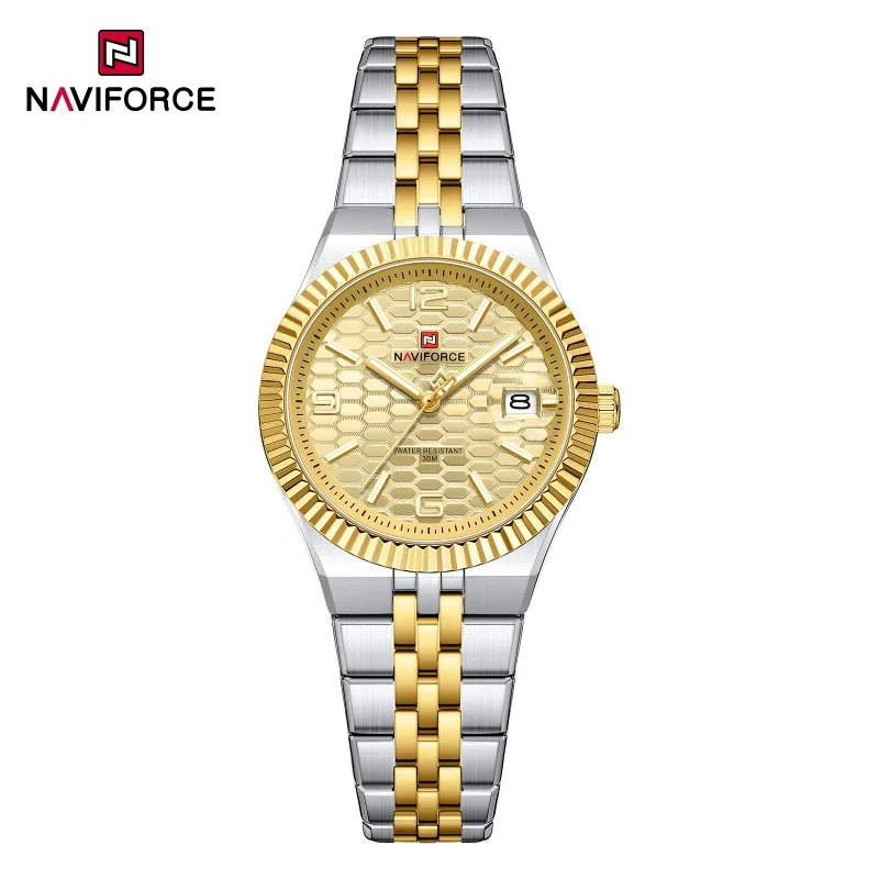 NAVIFORCE Women Sports Watch High Quality Waterproof Female Stainless Steel Romantic Clock Ladies Quartz Wristwatch Reloj Mujer