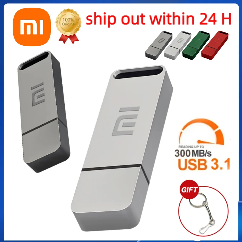 Xiaomi 2TB USB 3.0 Flash Drives Pen Drive 1TB Up To 520MB/s USB Memory 128GB Flash Disk Waterproof U Stick For Desktops/Laptops