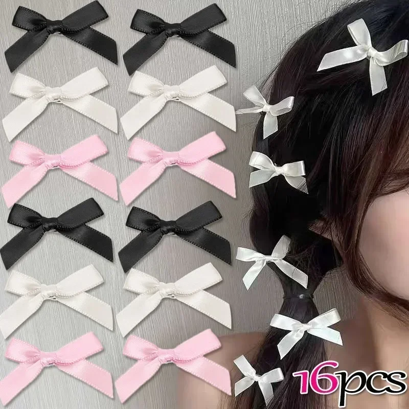 Colors Silk Ribbon Bowknot Hair Clip Y2K Fashion Sweet Ballet INS Cute Girl Barrettes Colorful Lace Women Bobby Pin  Accessories image 2