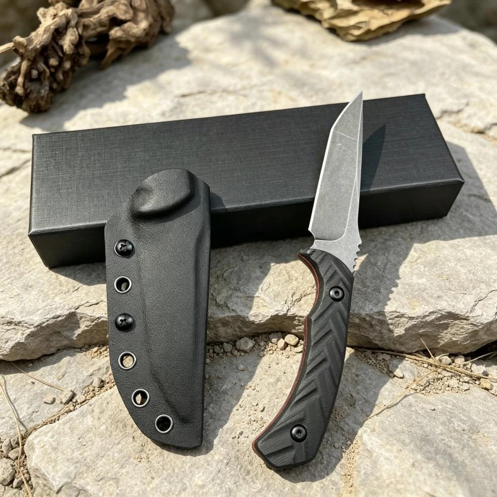 ポータブルキャンプ用釣りユーティリティ固定ナイフ-edc-ハイキング-バックパッキング-荒野活動用ギア-コンパクト-ロッククライミング-マルチツール