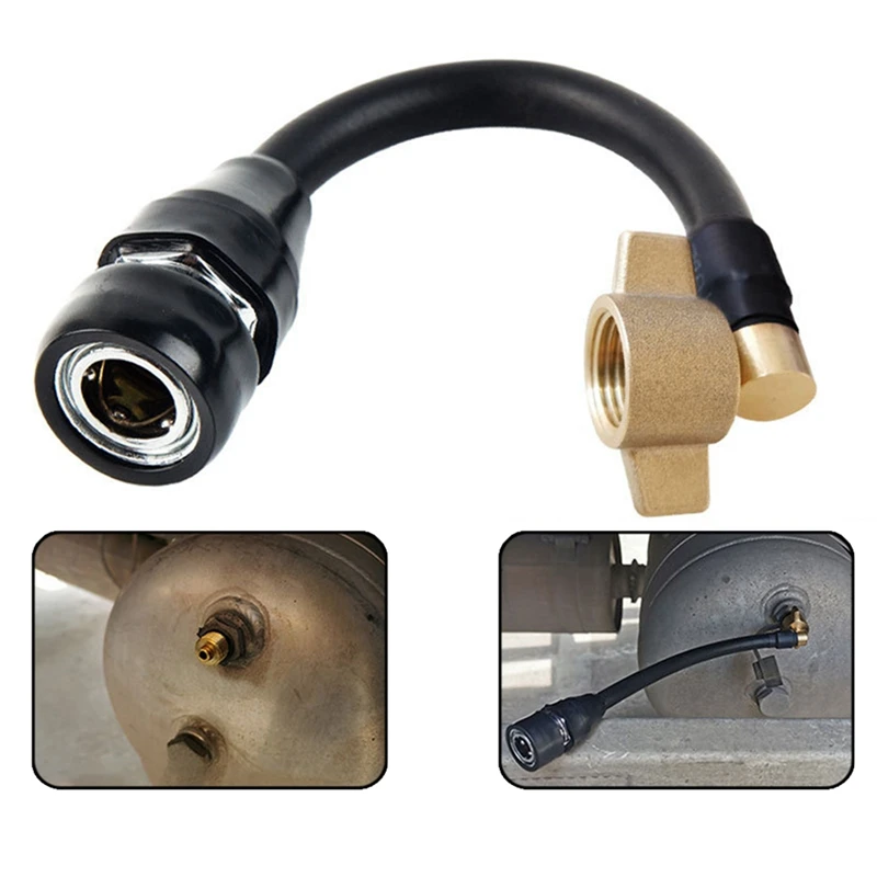 Truck Air Tank Air Intake Connector Connecting Pipe Truck Air Pipe Dust Blowing Pipe for Truck Trailer Air Tank