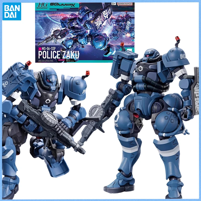 

Bandai Genuine HG 1/144 MS-06-SSP POLICE ZAKU Anime figure Movable toy Anime Peripheral Doll for Collectors