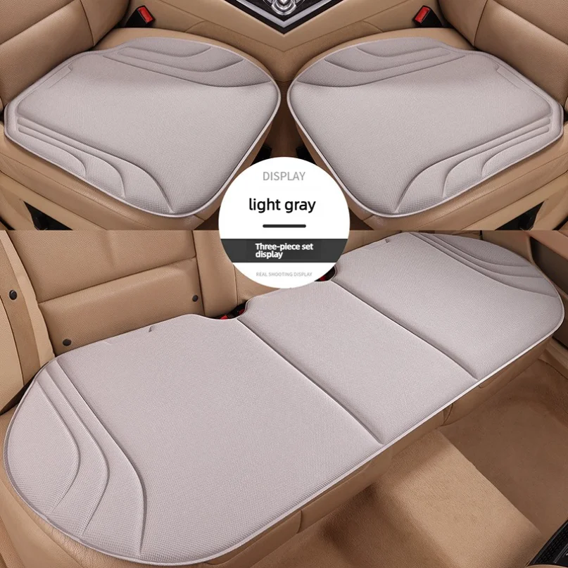 3D Breathable Foam Car Seat Covers, High-Elastic Front Seat Cushions, Strip Design, Warm Winter Skin-Friendly Universal Car Pads