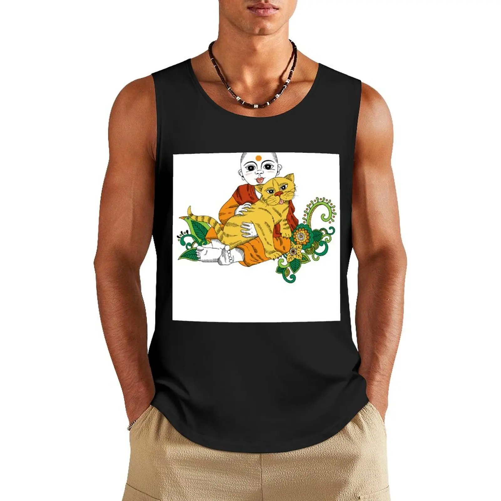 

Little Buddha Tank Top gym clothes men t-shirts for men sleeveless Men's t-shirts