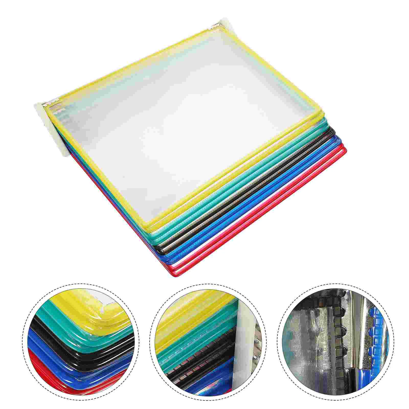 Wall Mounted File Folder Easel Documents Holder for Office Storage Bag Pvc Wall-mounted Files Display Hanging Rack