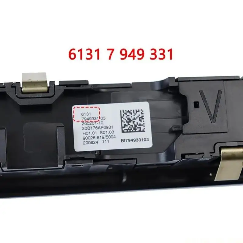 J0MA Track Media Panel for G05 G06 G07 2019-2023, Black Face Silver Trim, Center Console Layout, Ref 61317949331 61317949328