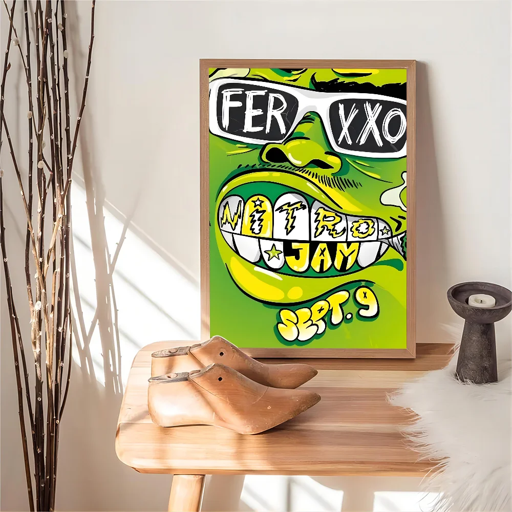 Ferxxo Feid Singer Good Quality Prints and Posters Waterproof Paper Sticker Coffee House Bar Posters Wall Stickers
