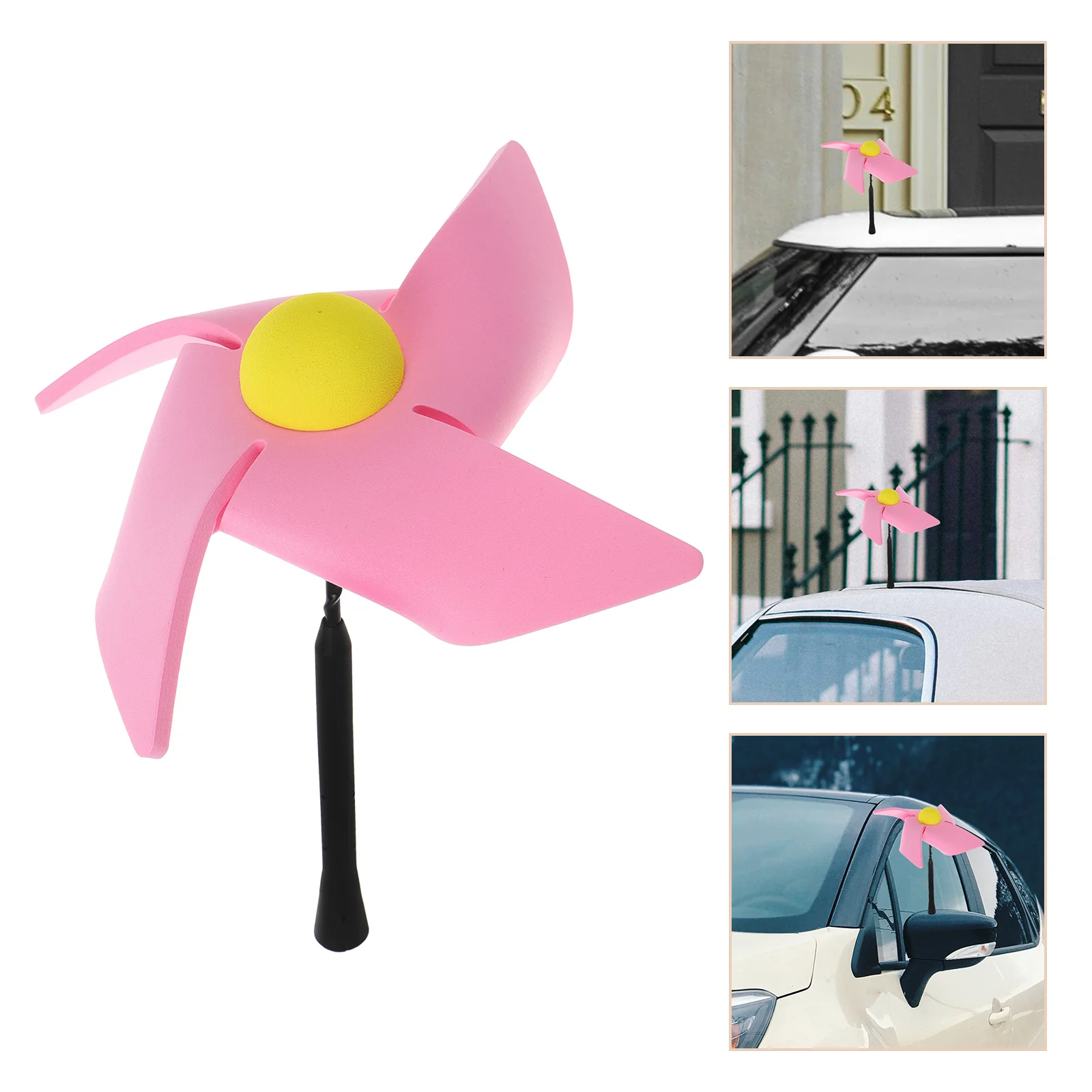 

Car Antenna Topper Kawaii Windmill Design Durable Lightweight Cute Vehicle Decoration For Suv Truck Car Roof Ornament Exterior